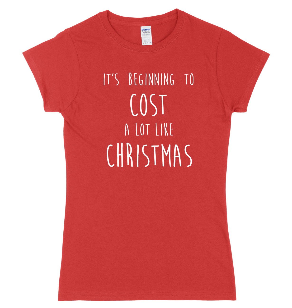 It's Beginning To Cost A Lot Like Christmas Womens Ladies Slim Fit Christmas T-Shirt