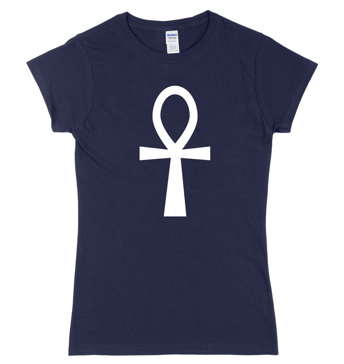 The Ankh Key Of Life Egyptian Cross Womens Ladies Slim Fit T-Shirt