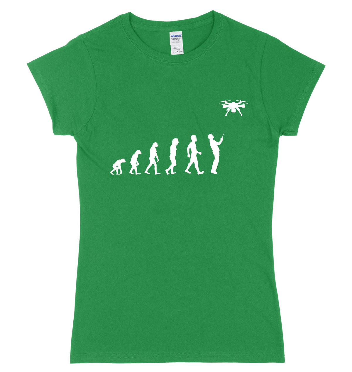 Evolution Of Drone Womens Ladies Slim Fit T-Shirt