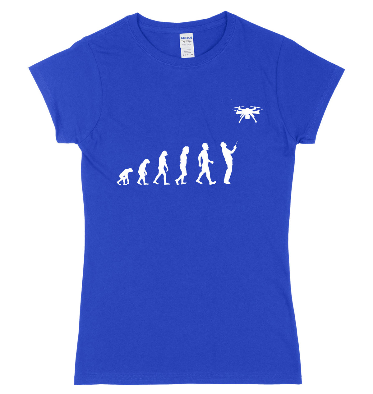 Evolution Of Drone Womens Ladies Slim Fit T-Shirt