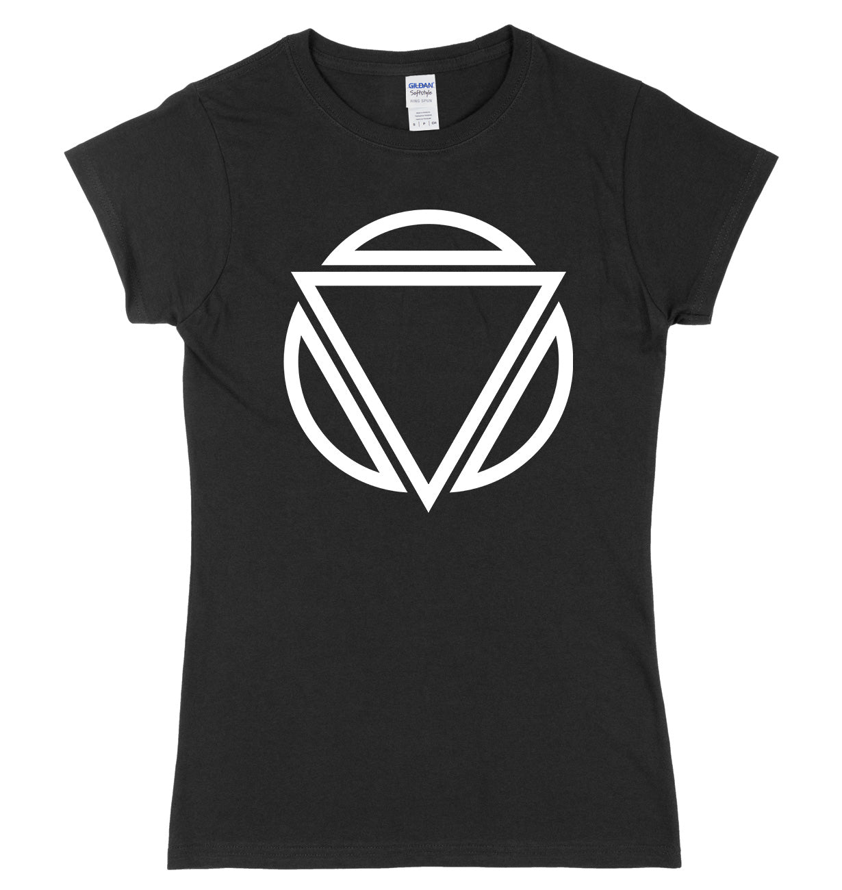 Triangle Art Circle Womens Ladies Slim Fit T-Shirt