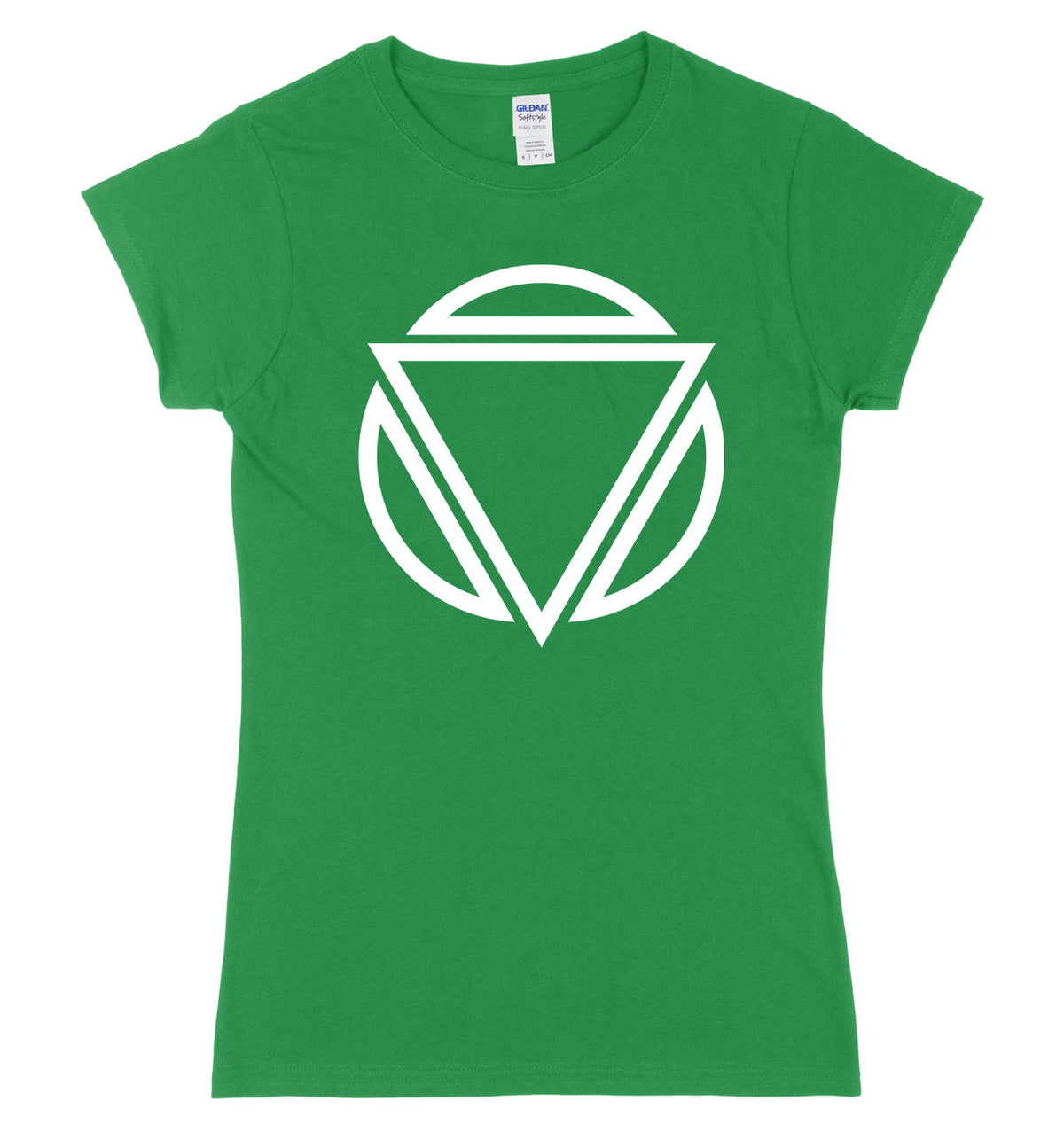 Triangle Art Circle Womens Ladies Slim Fit T-Shirt