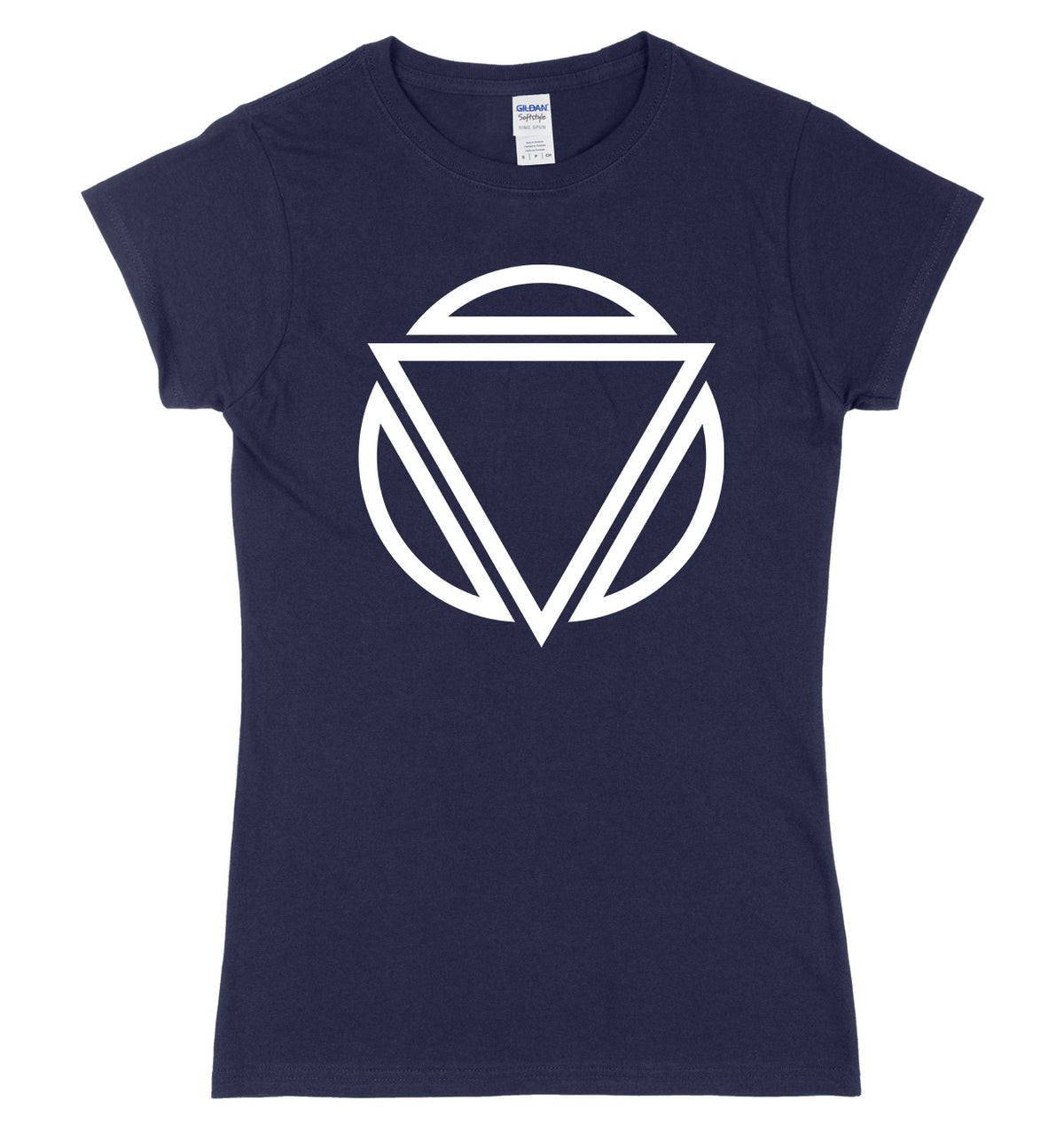 Triangle Art Circle Womens Ladies Slim Fit T-Shirt