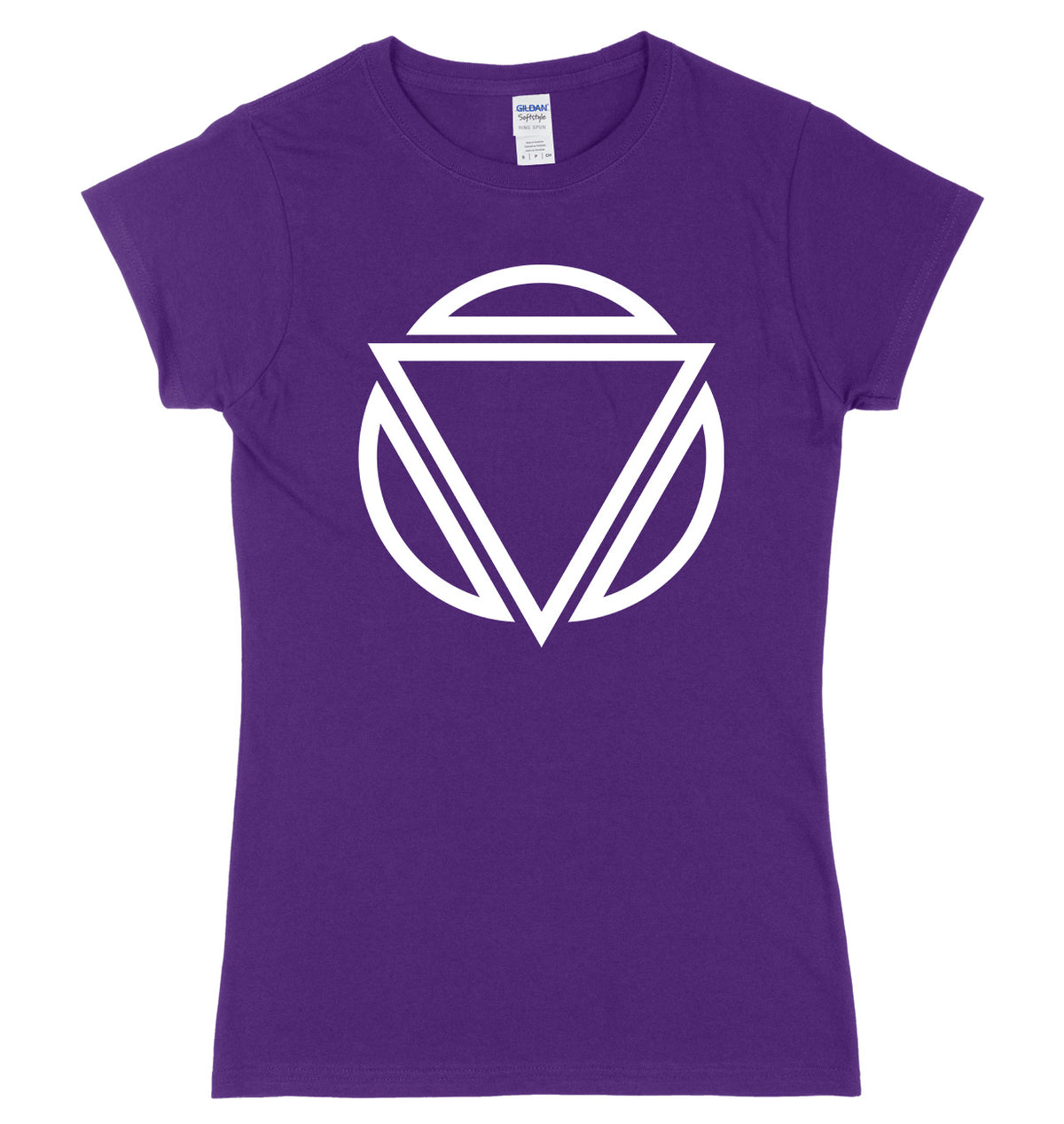 Triangle Art Circle Womens Ladies Slim Fit T-Shirt