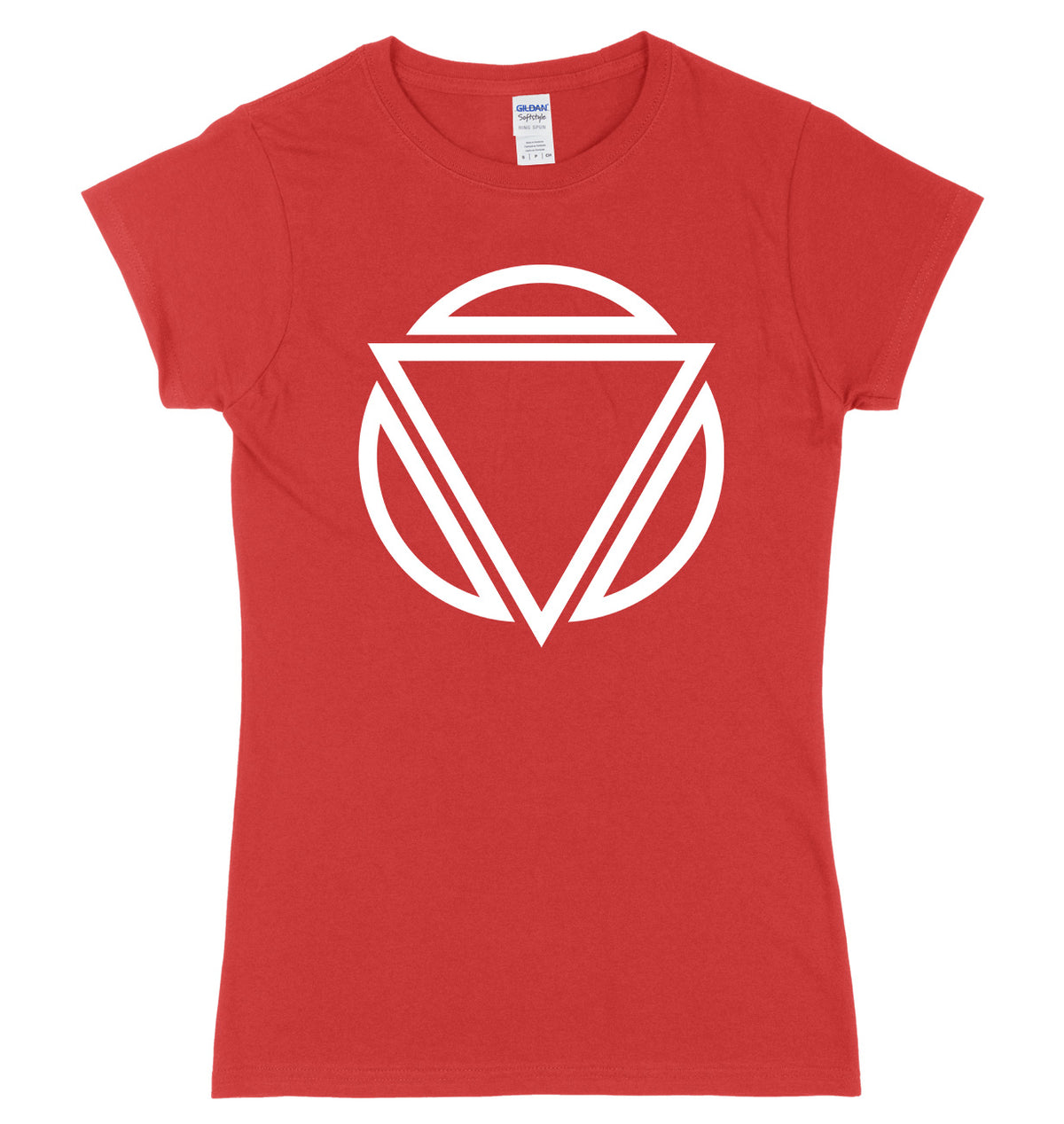Triangle Art Circle Womens Ladies Slim Fit T-Shirt