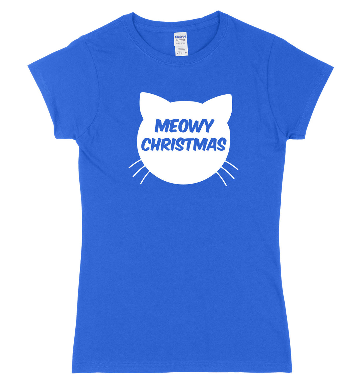 Meowy Christmas Womens Ladies Slim Fit Christmas T-Shirt