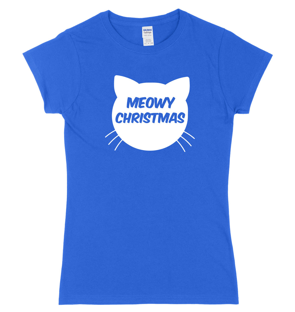 Meowy Christmas Womens Ladies Slim Fit Christmas T-Shirt