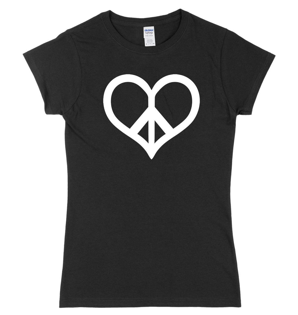 Peace &amp; Love Womens Ladies Slim Fit T-Shirt