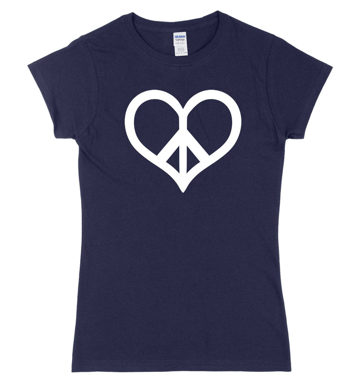Peace &amp; Love Womens Ladies Slim Fit T-Shirt