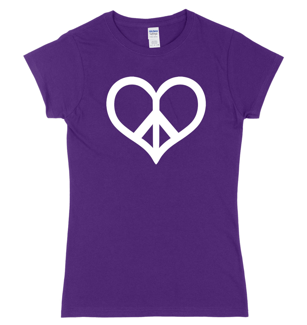 Peace &amp; Love Womens Ladies Slim Fit T-Shirt