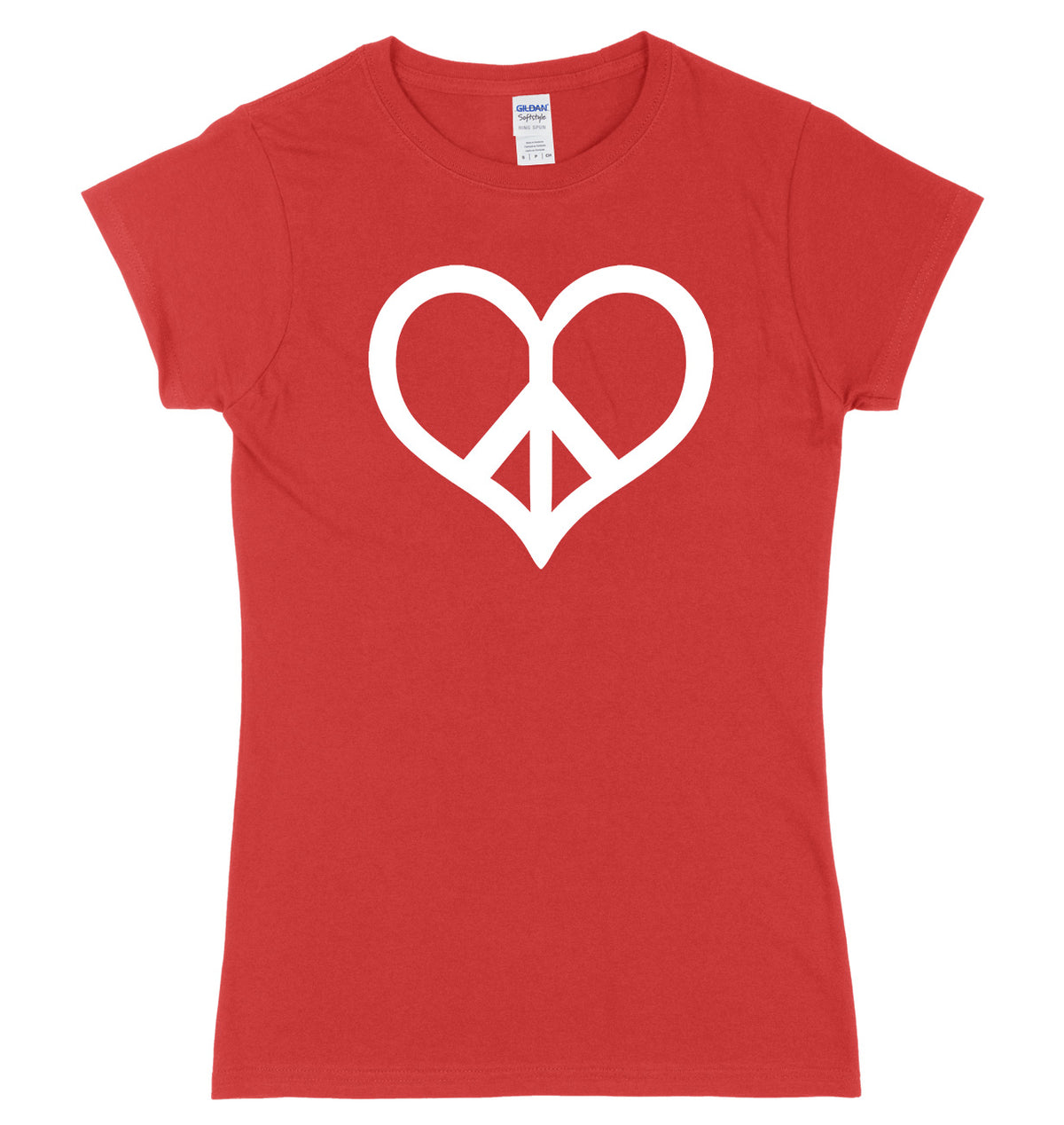 Peace &amp; Love Womens Ladies Slim Fit T-Shirt