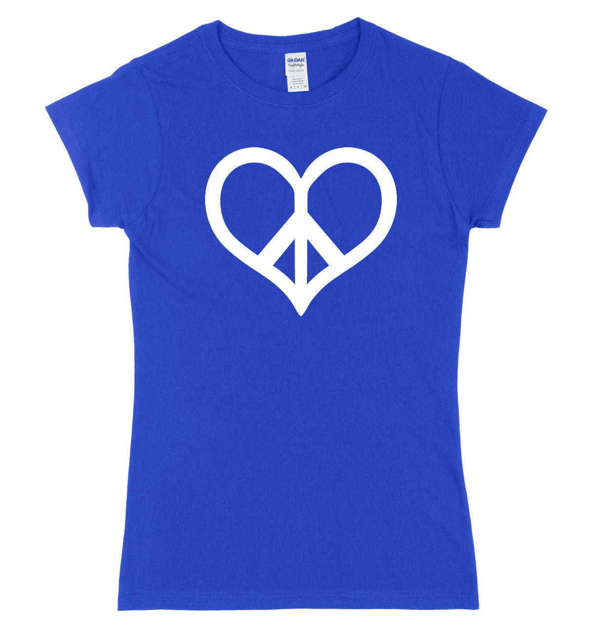 Peace &amp; Love Womens Ladies Slim Fit T-Shirt