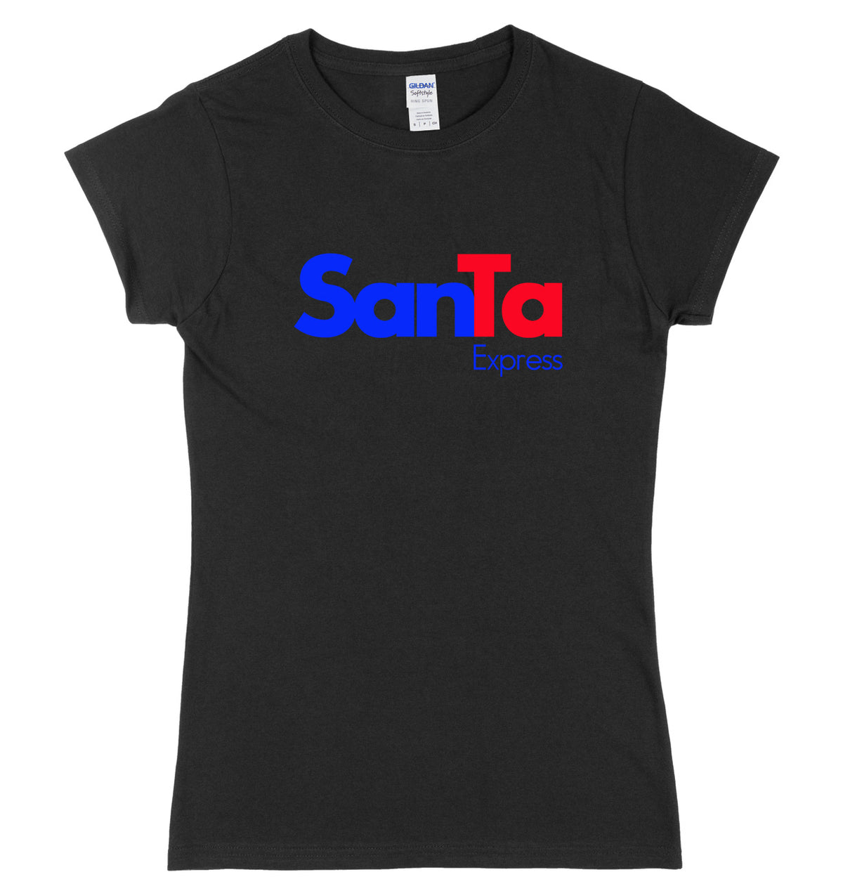 Santa Express Womens Ladies Slim Fit Christmas T-Shirt