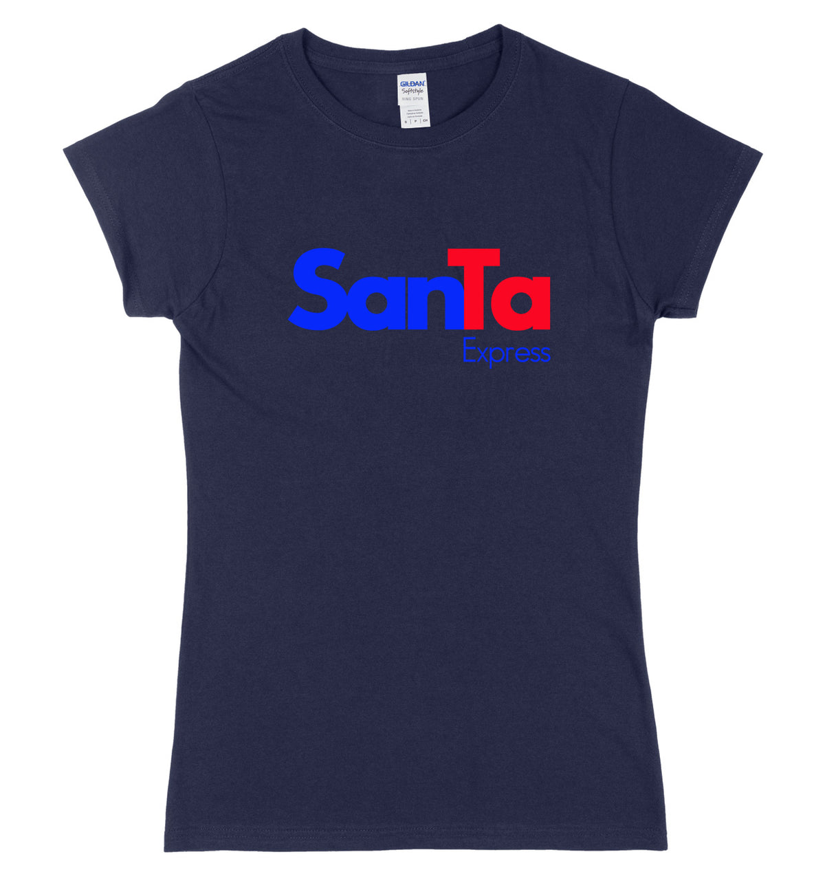 Santa Express Womens Ladies Slim Fit Christmas T-Shirt