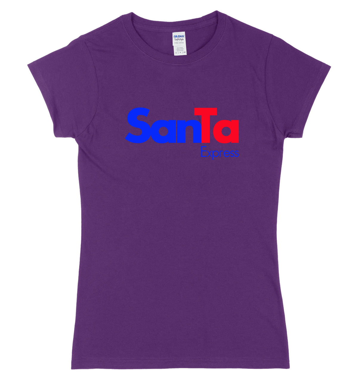 Santa Express Womens Ladies Slim Fit Christmas T-Shirt