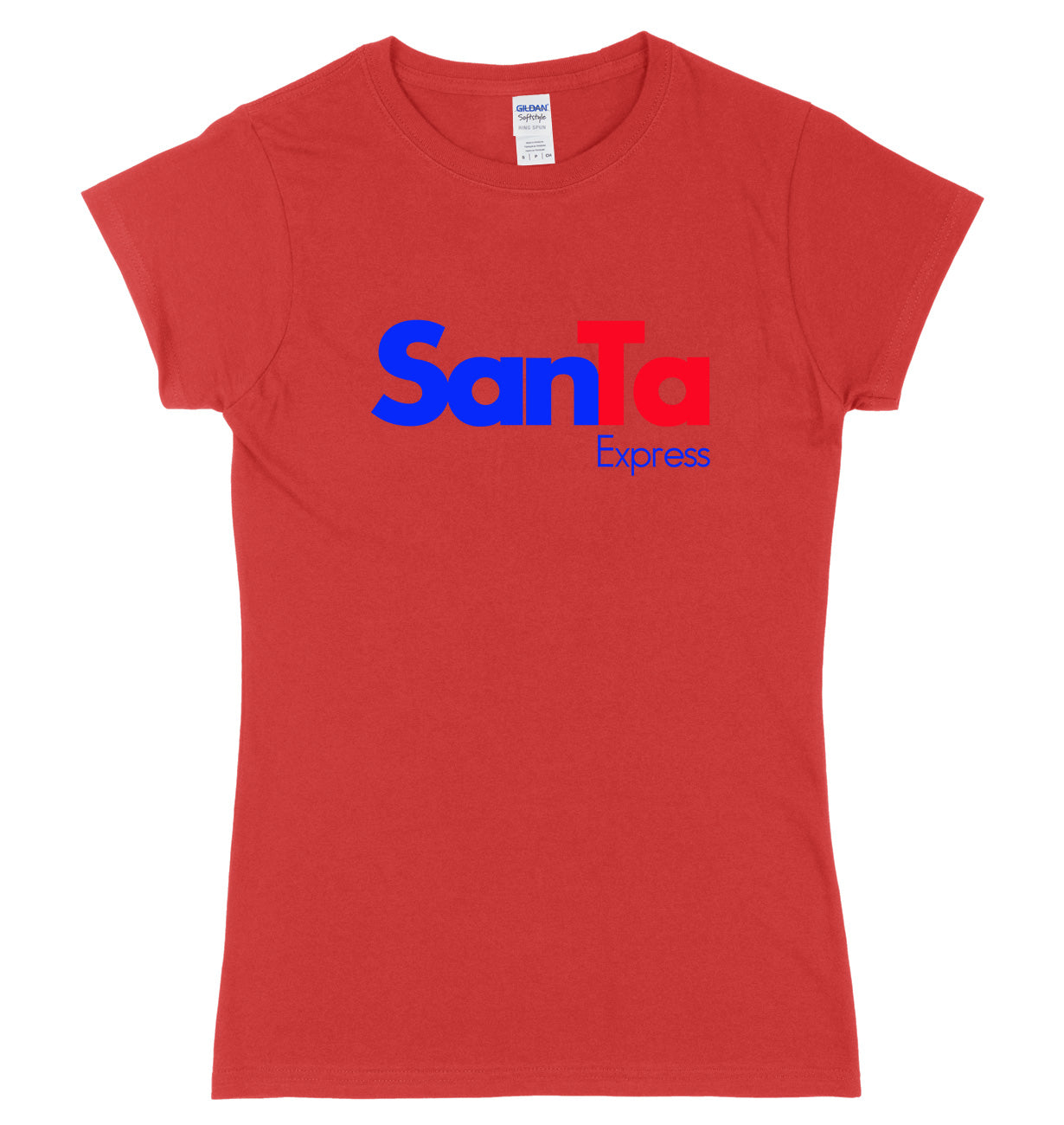 Santa Express Womens Ladies Slim Fit Christmas T-Shirt