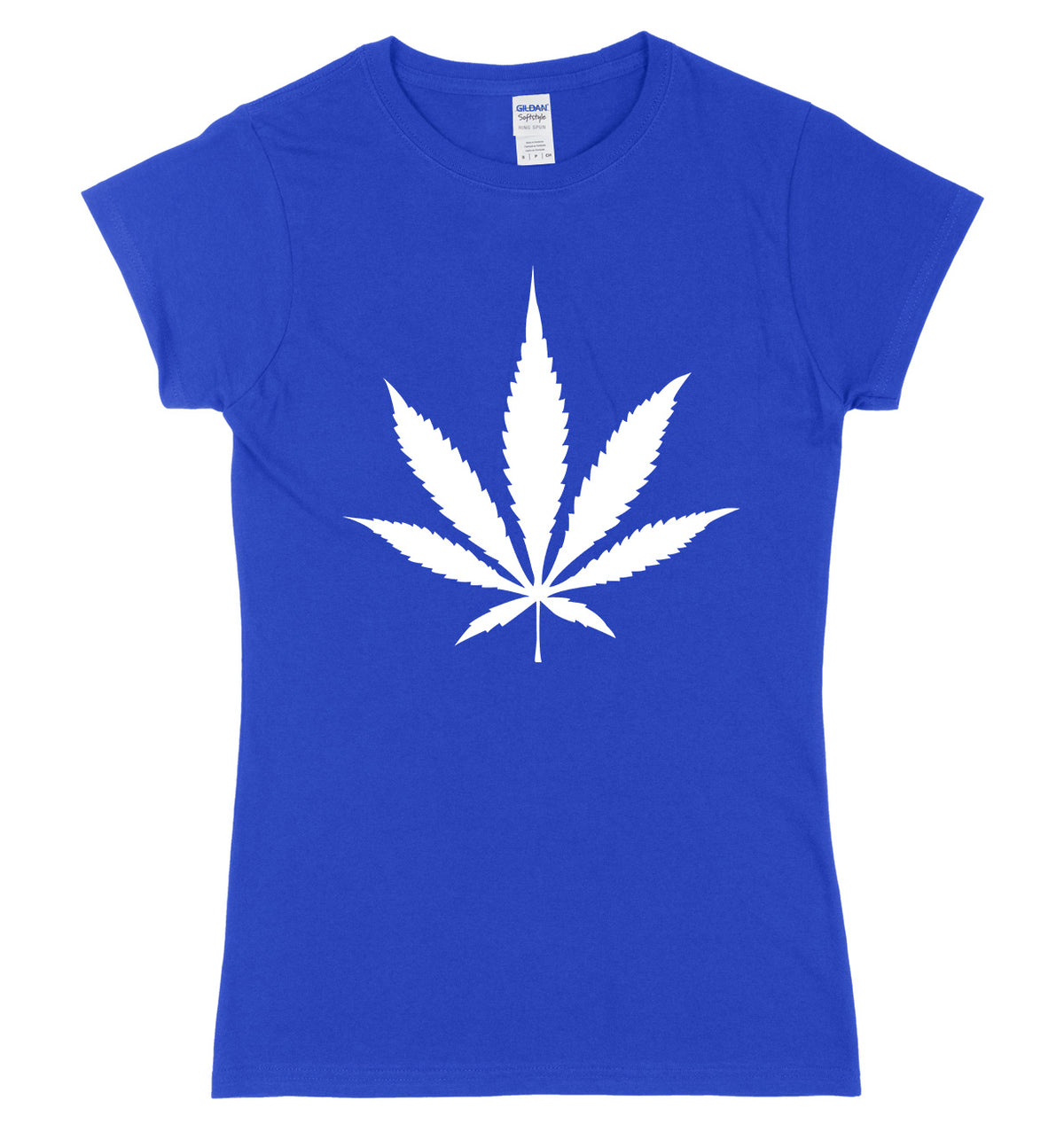Cannabis Leaf Womens Ladies Slim Fit T-Shirt