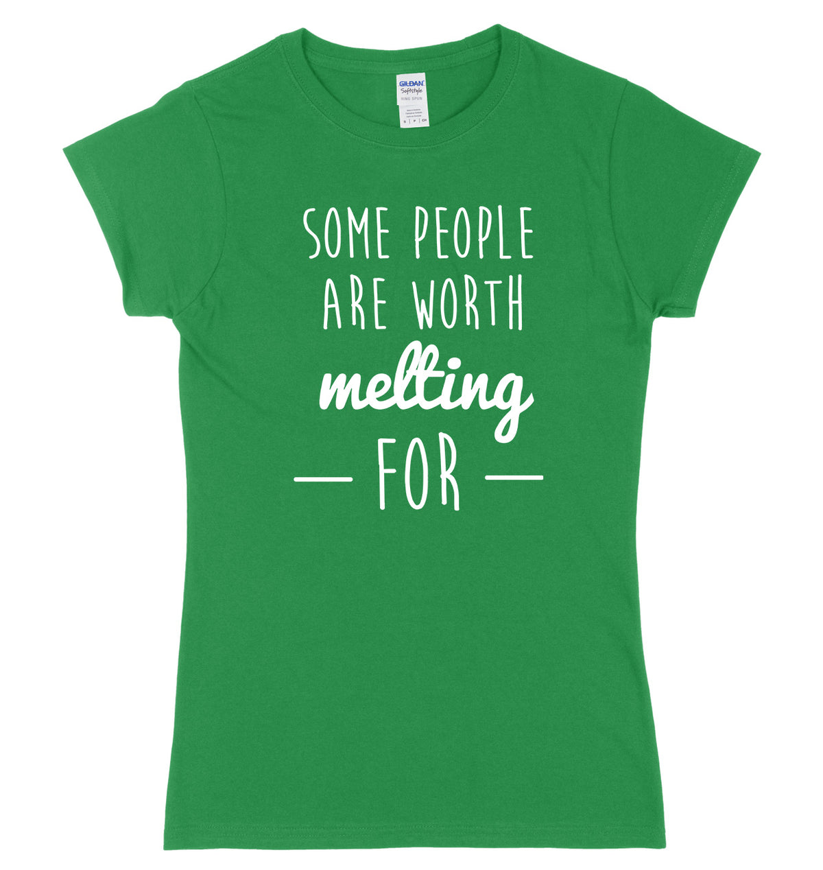 Some People Are Worth Melting For Womens Ladies Slim Fit Christmas T-Shirt