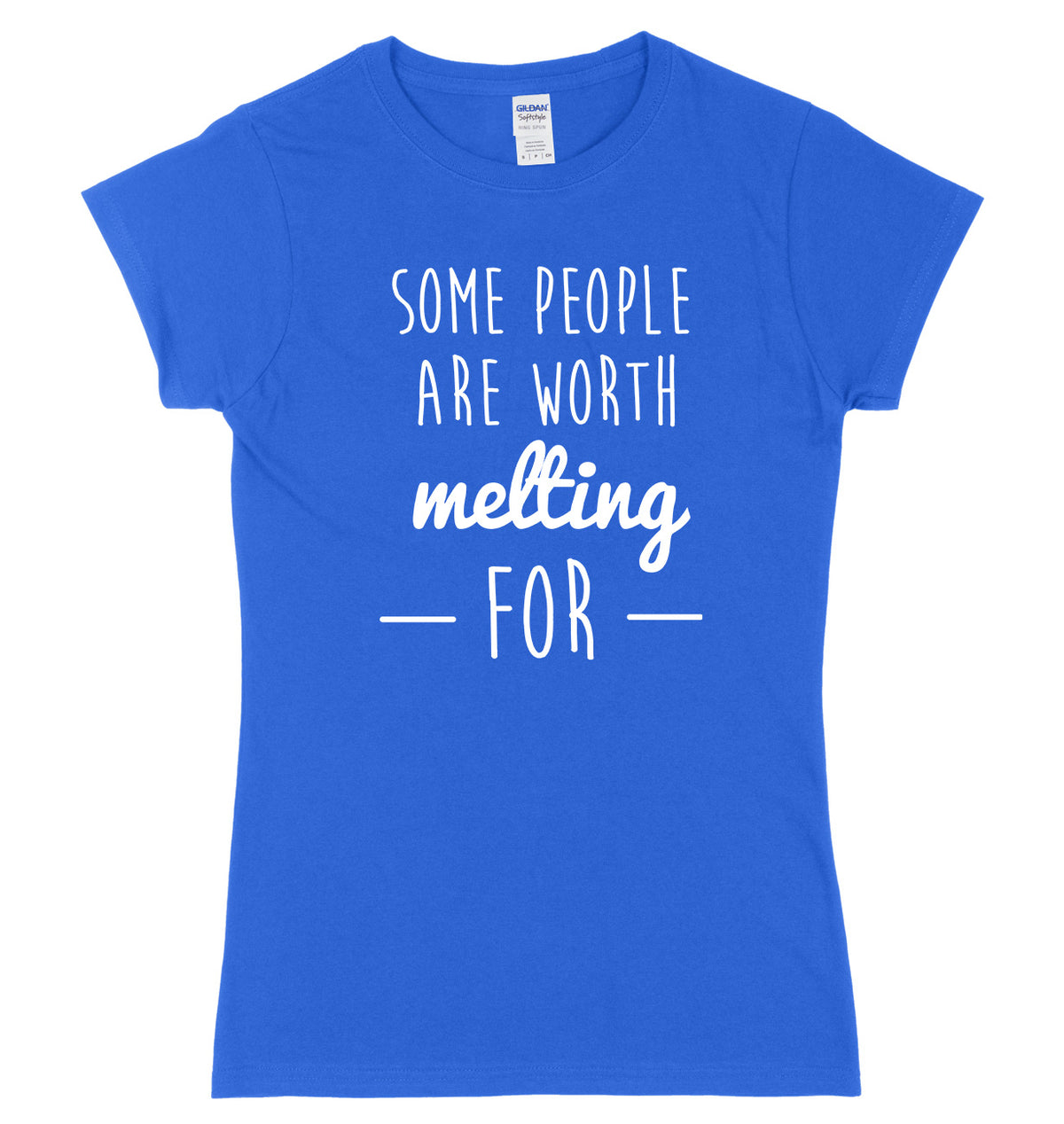 Some People Are Worth Melting For Womens Ladies Slim Fit Christmas T-Shirt