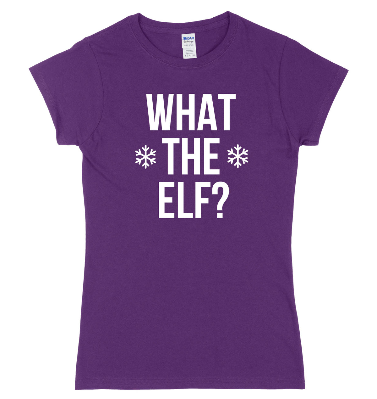 What The Elf? Womens Ladies Funny Slim Fit Christmas T-Shirt